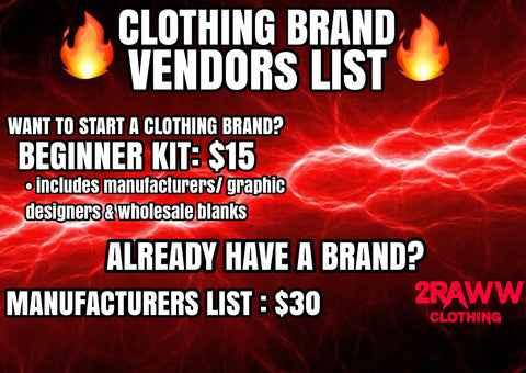 Starter Kit Vendor List